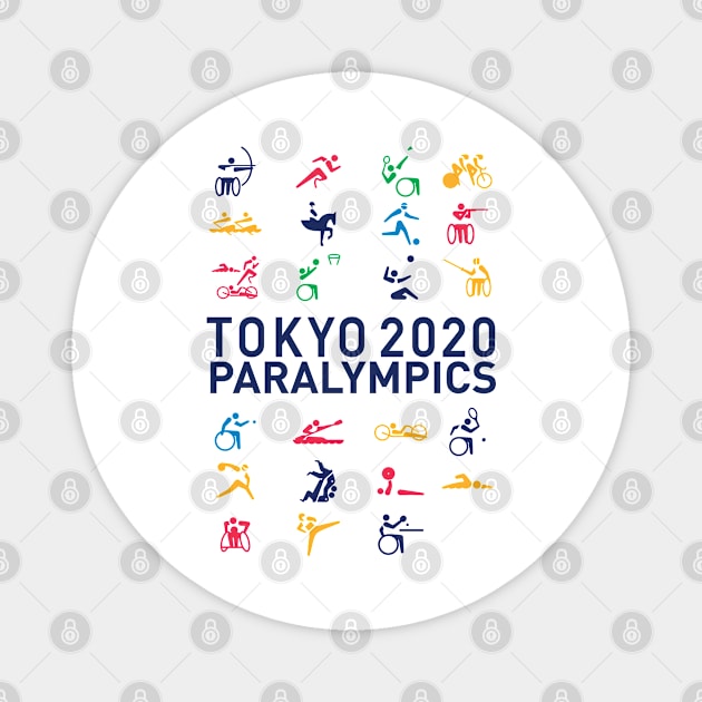 Tokyo 2020 Paralympics Games pictograms Magnet by Aldebaran